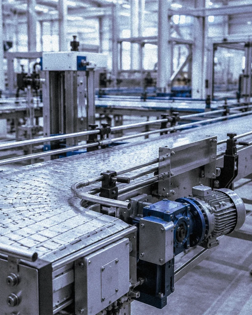 Maquinaria industrial para procesos de producción.